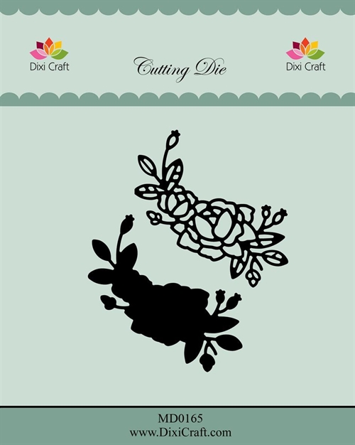  Dixi Craft die Roses with Outline-4 5,2x5,3cm